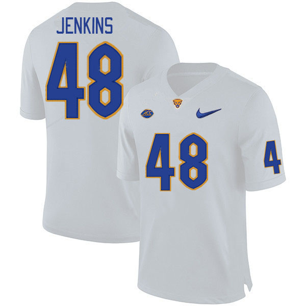 Men #48 Lorenzo Jenkins Pitt Panthers College Football Jerseys Stitched Sale-White